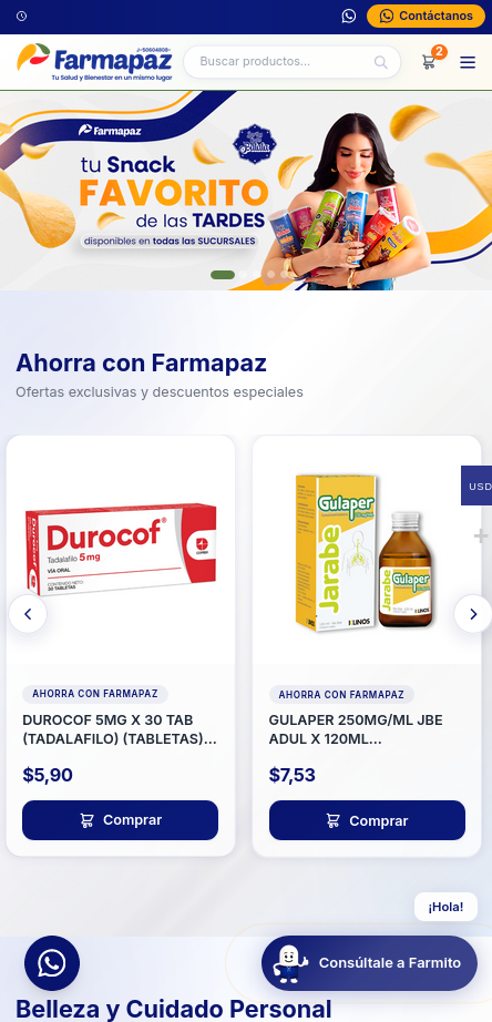 Farmapaz Mobile UI